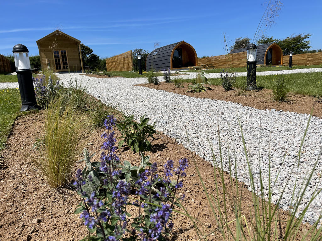 Planting on glamping site by Landscapes of Distinction